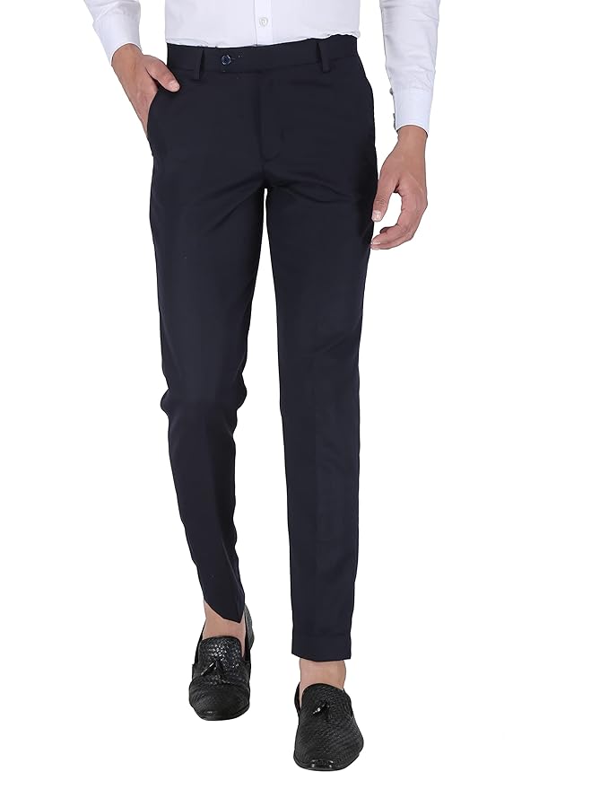 Parsh Cotton Slim Fit Formal Pants